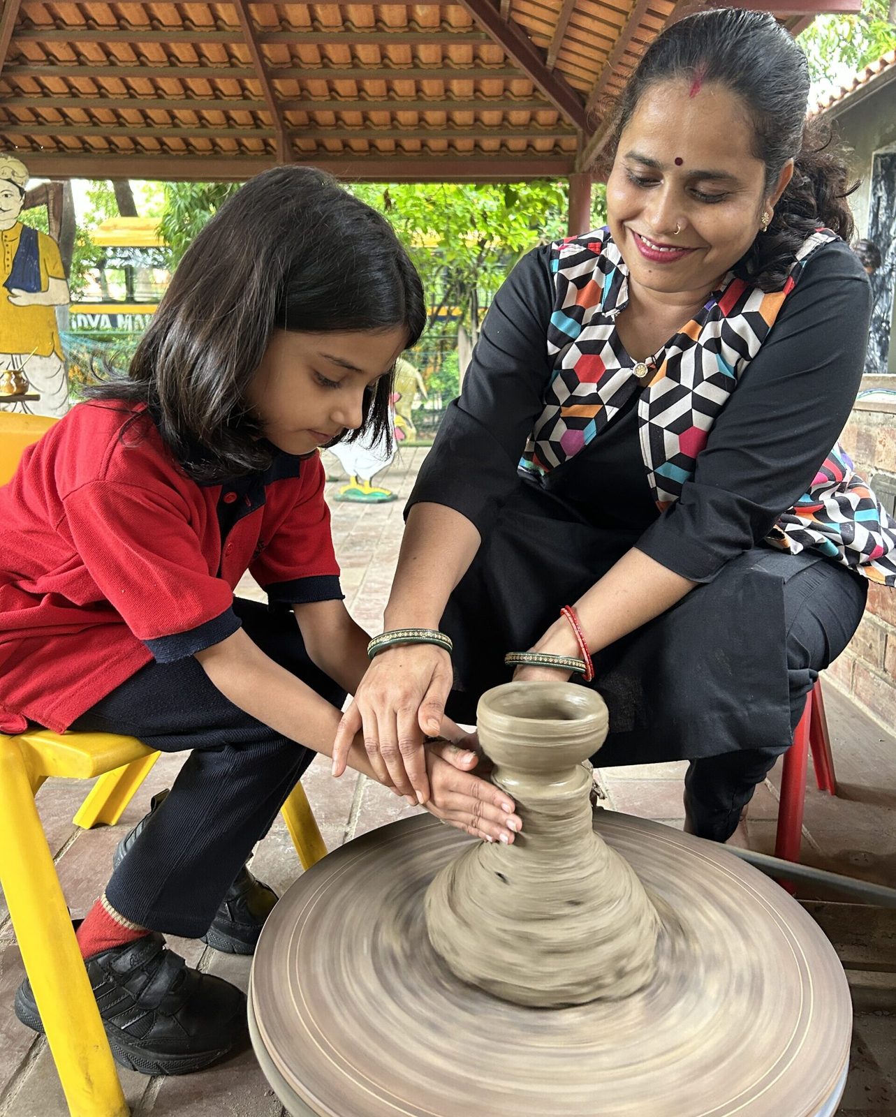 Young learners of Vidya Mandir Public School during a values-based classroom activity