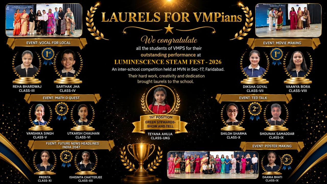 Laurels for VMPians at Luminescence STEAM Fest 2026