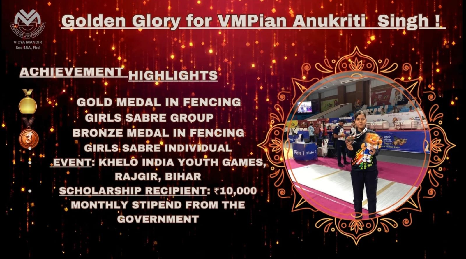 Anukriti Singh, Gold & Bronze at Khelo India Youth Games