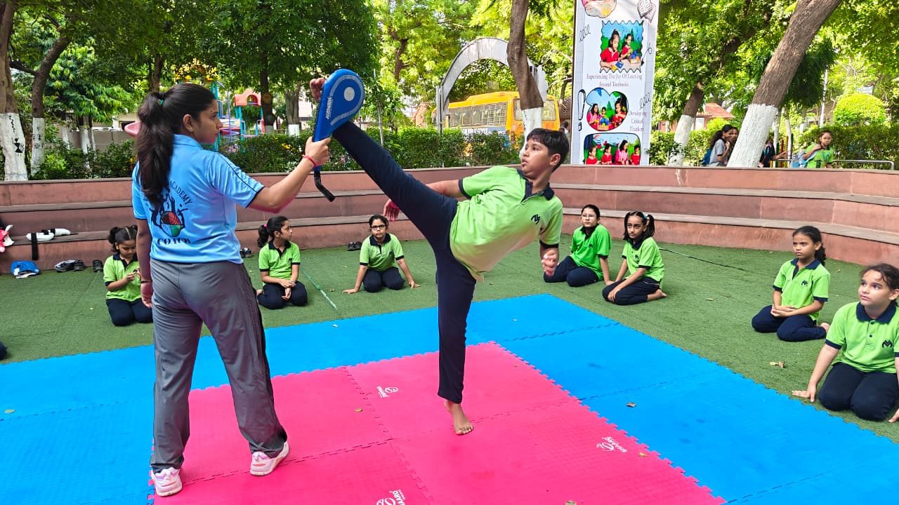 VMPS Sports Academy students training on the school playground