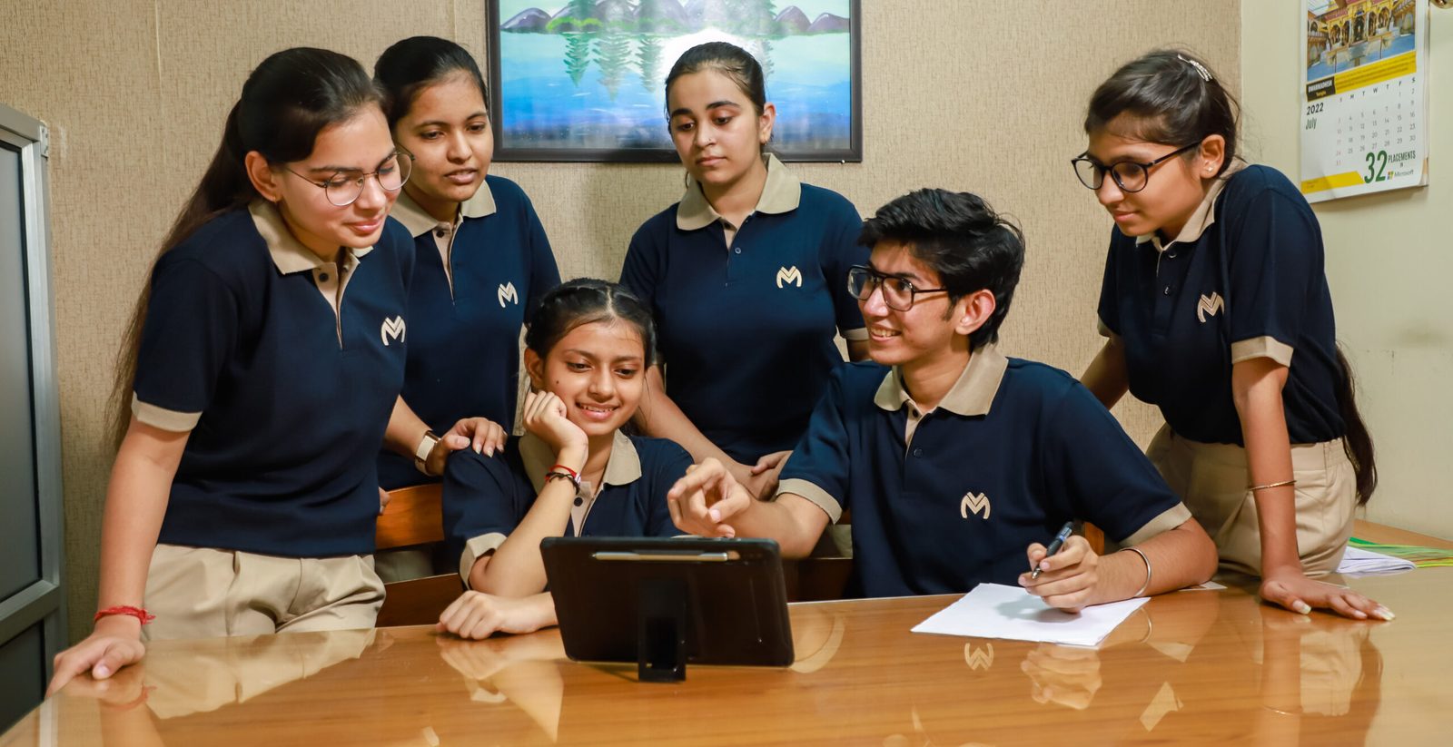 Senior students taking part in a laboratory practical session