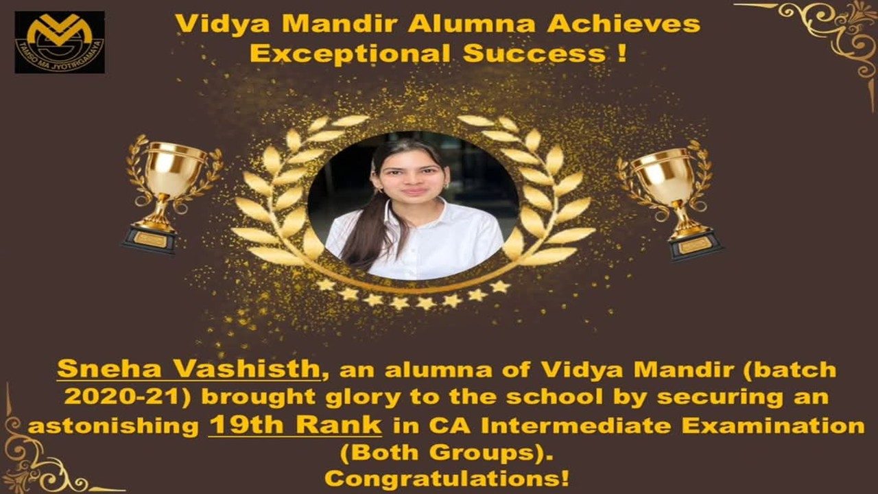 Sneha Vashisth, 19th All-India Rank, CA Intermediate